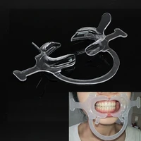 dental with handle c shape cheek lip retractor plastic mouth opener transparent cheek retractor