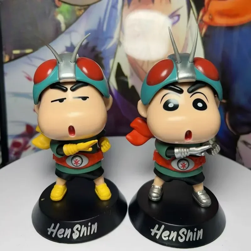 

14cm Crayon Shin-chan Action Figures Cute Anime Characters Collection PVC Satute Model Desktop Car Ornament Doll Model Gift Toys