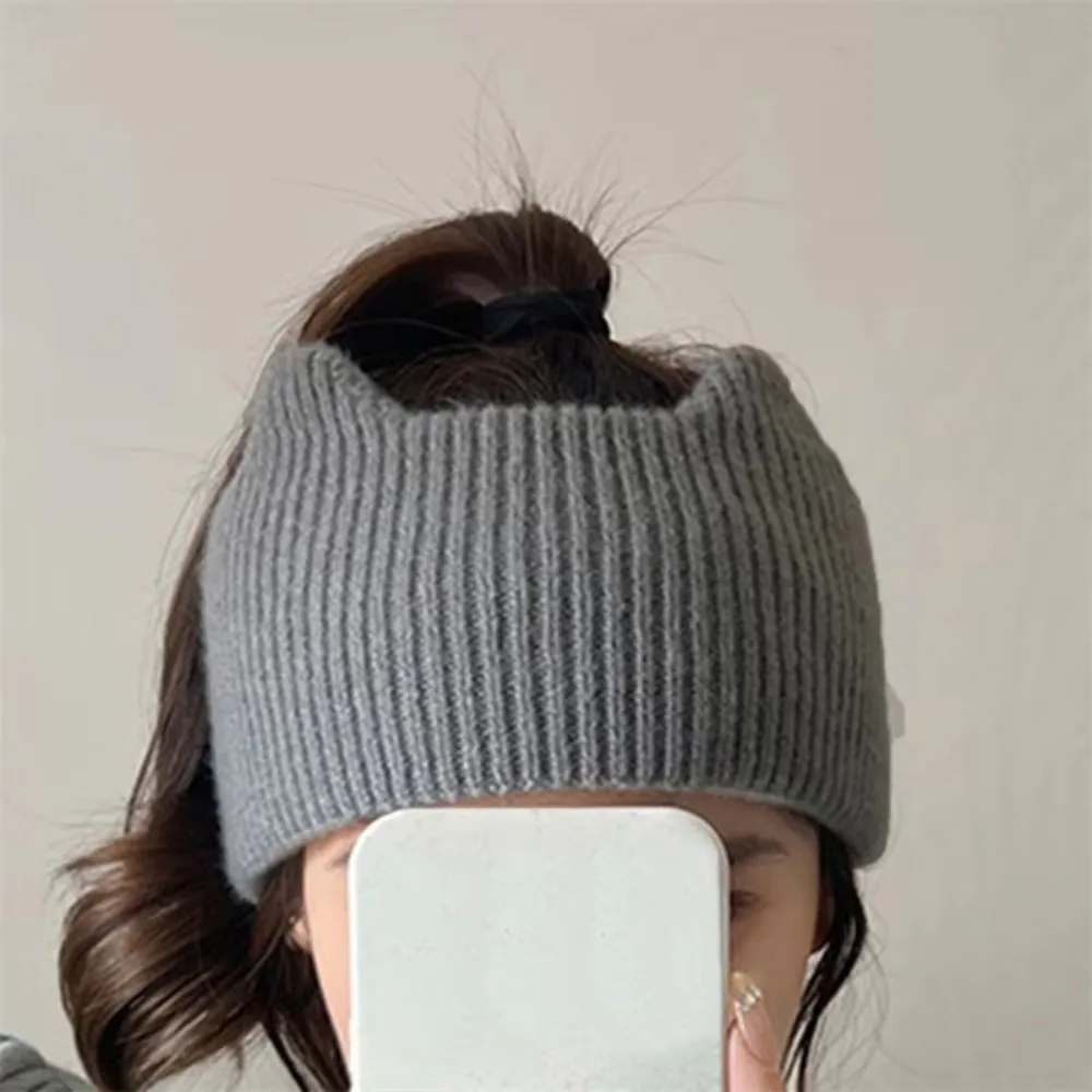 Модная повязка на голову с милыми кошачьими ушками эластичная однотонная