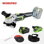 WORKPRO 20 в литий-ионная аккумуляторная угловая шлифовальная машина 125 мм с батареей и зарядным устройством в комплекте для резки полировки и шлифовки