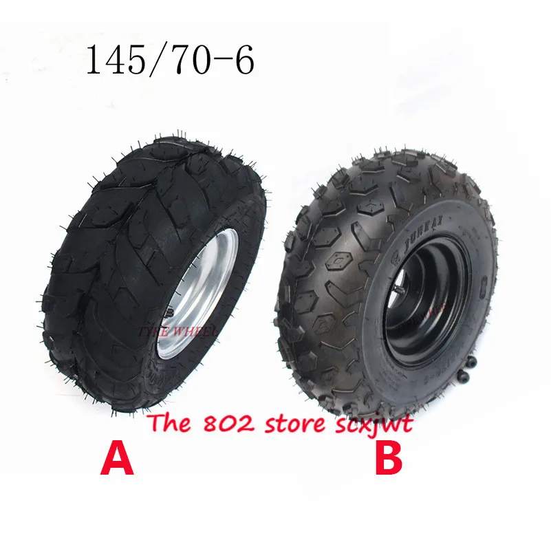 

145/70-6 inch ATV Wheel Tyres Tire Rim for 49cc 50cc 110cc Electric ATV Scooter Buggy Go kart Bike Vehicle Parts Off Road