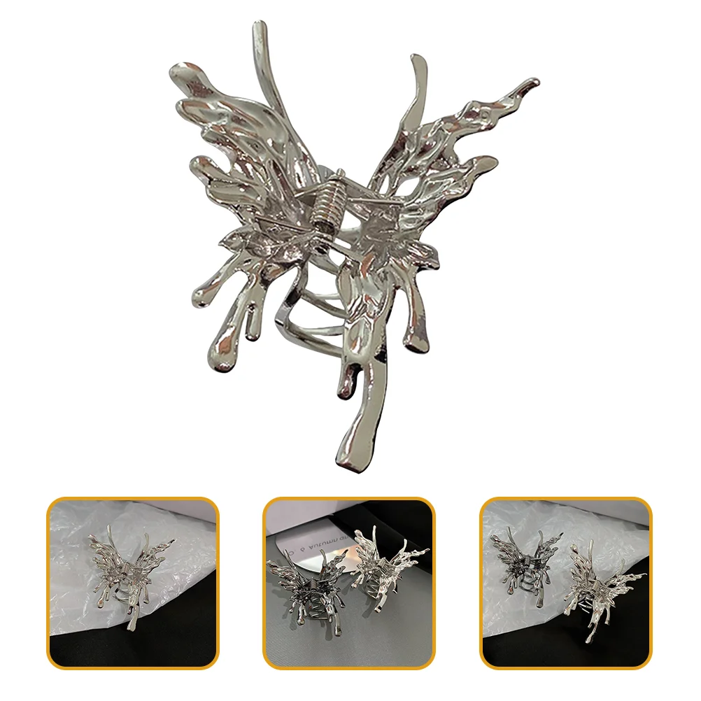 

Butterfly Hair Clip Butterflies Clips Thick Accessories Metal Claw Jaw Women Alloy Thin Miss