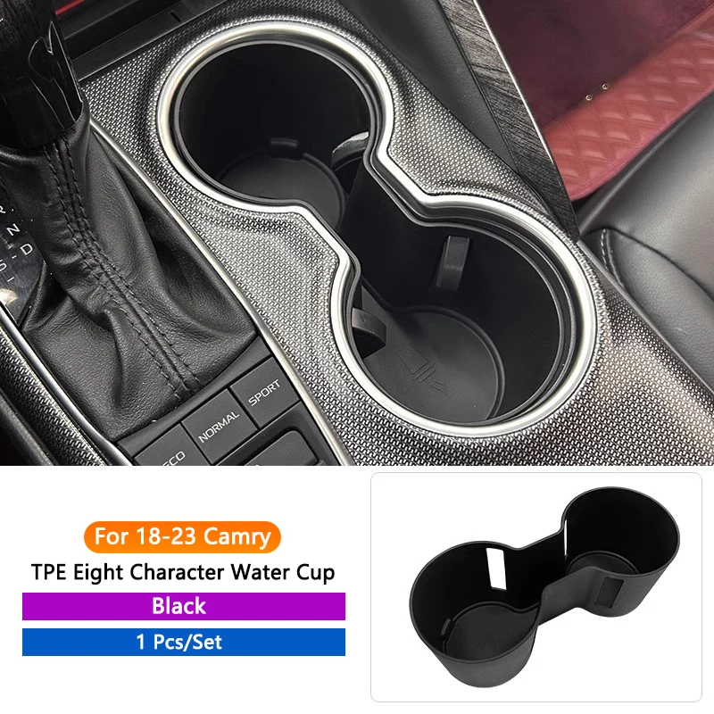 

TAJIAN автомобильный держатель для стакана с водой из ТПЭ, задний подлокотник, ящик для хранения чашки с водой, дверной паз, поднос, внутренние аксессуары для Toyota Camry 18-23