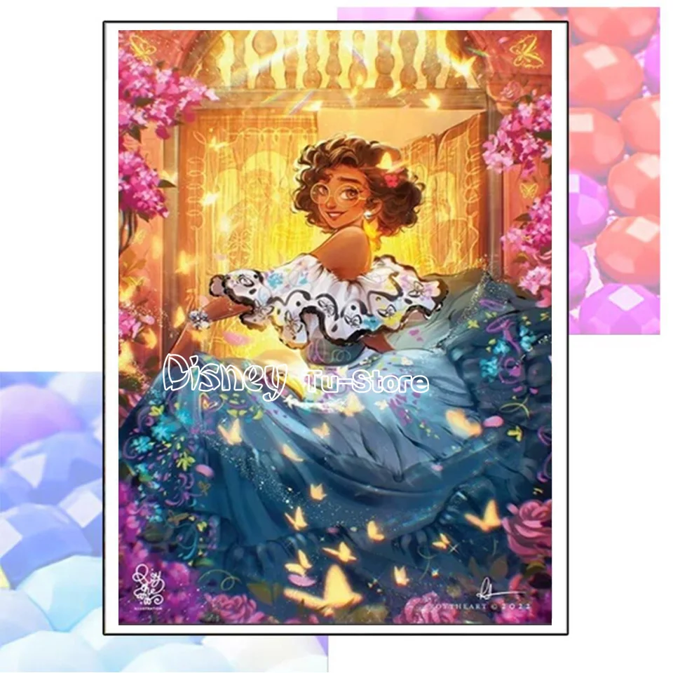 

5d Diy Diamond Painting Disney Movie Poster Cartoon Encanto Magic House Mosaic Embroidery Cross Stitch Full Drill Home Decor