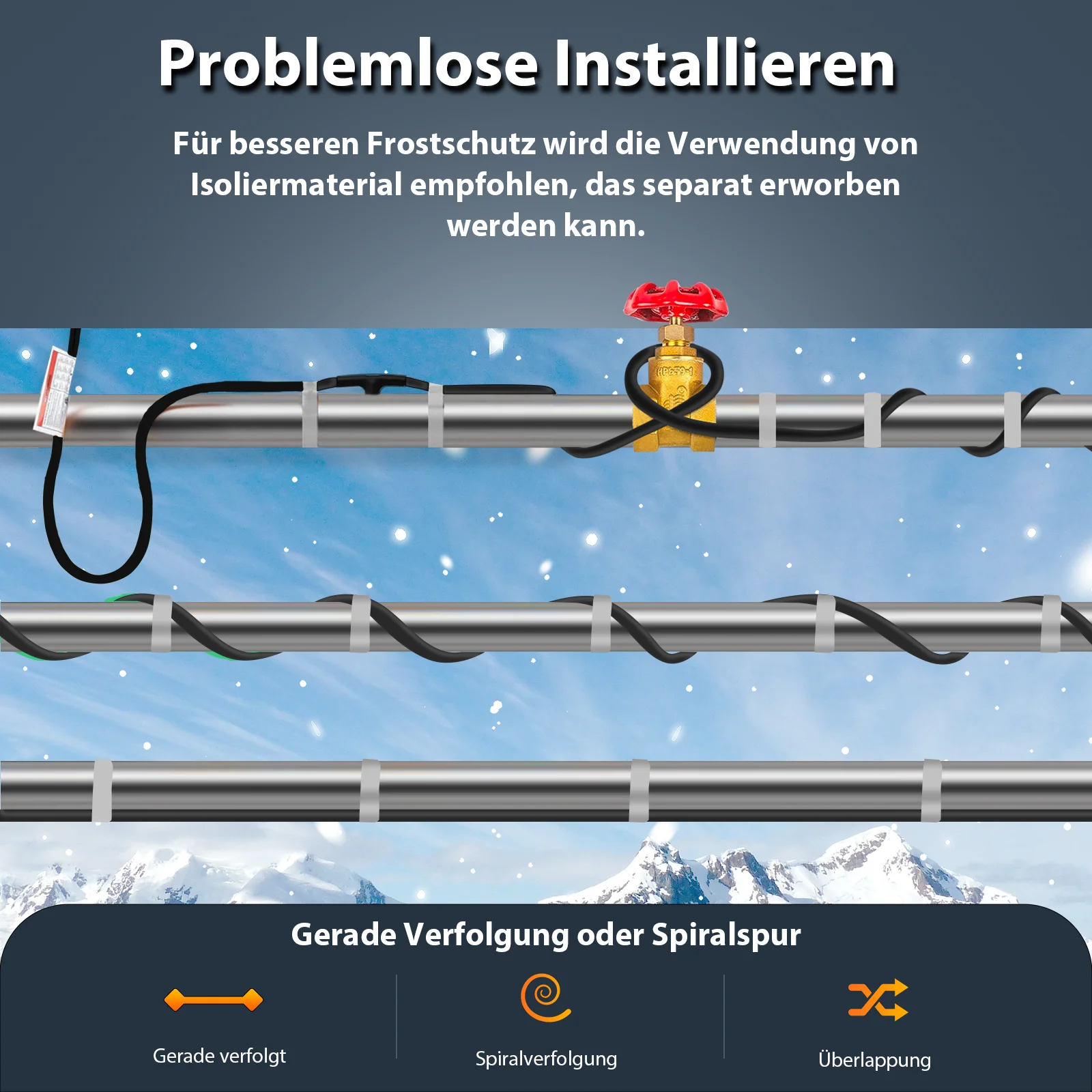 Саморегулирующийся нагревательный кабель с термостатом 16 4 Вт/м 230 В для