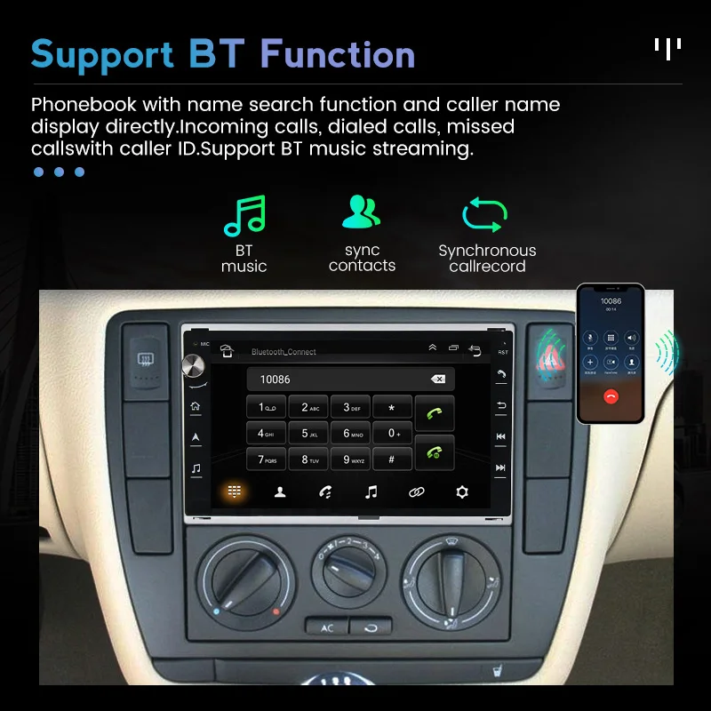 Автомобильная Мультимедийная система Carplay автомагнитола 7 дюймов Android 11 RDS 2 + 32 ГБ
