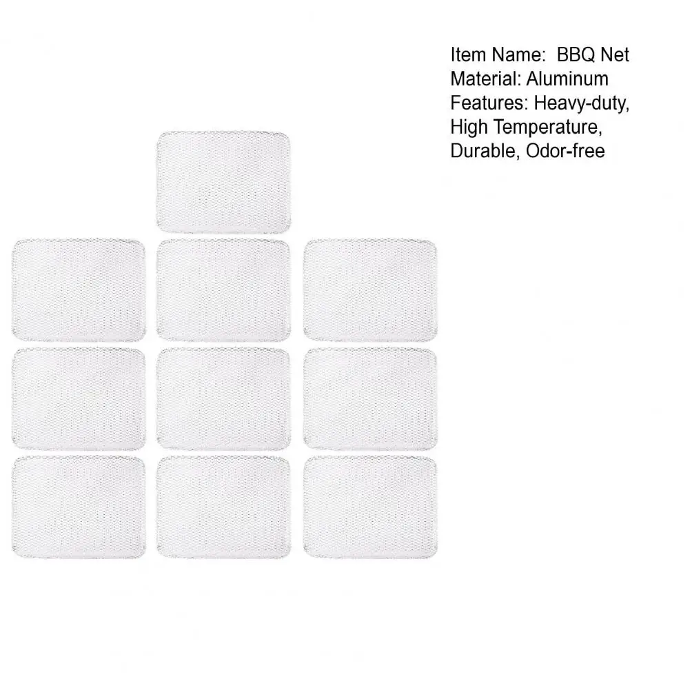 10 шт. одноразовые топперы для гриля алюминиевые листы 12 х 15 3 дюйма сменная сетка