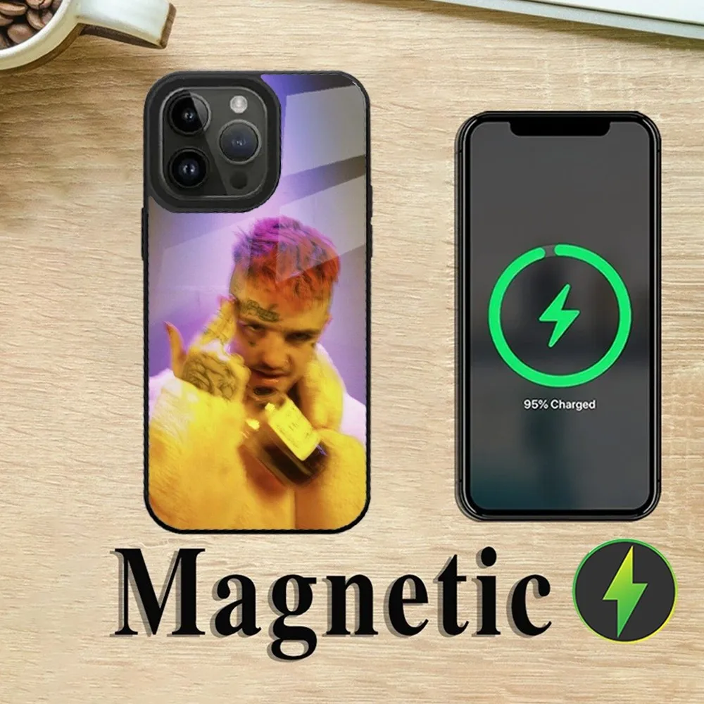 Чехол для телефона Singer L-Lil Peep iPhone 16 15 14 13 12 11 Plus Pro Max Mini Magsafe с магнитной