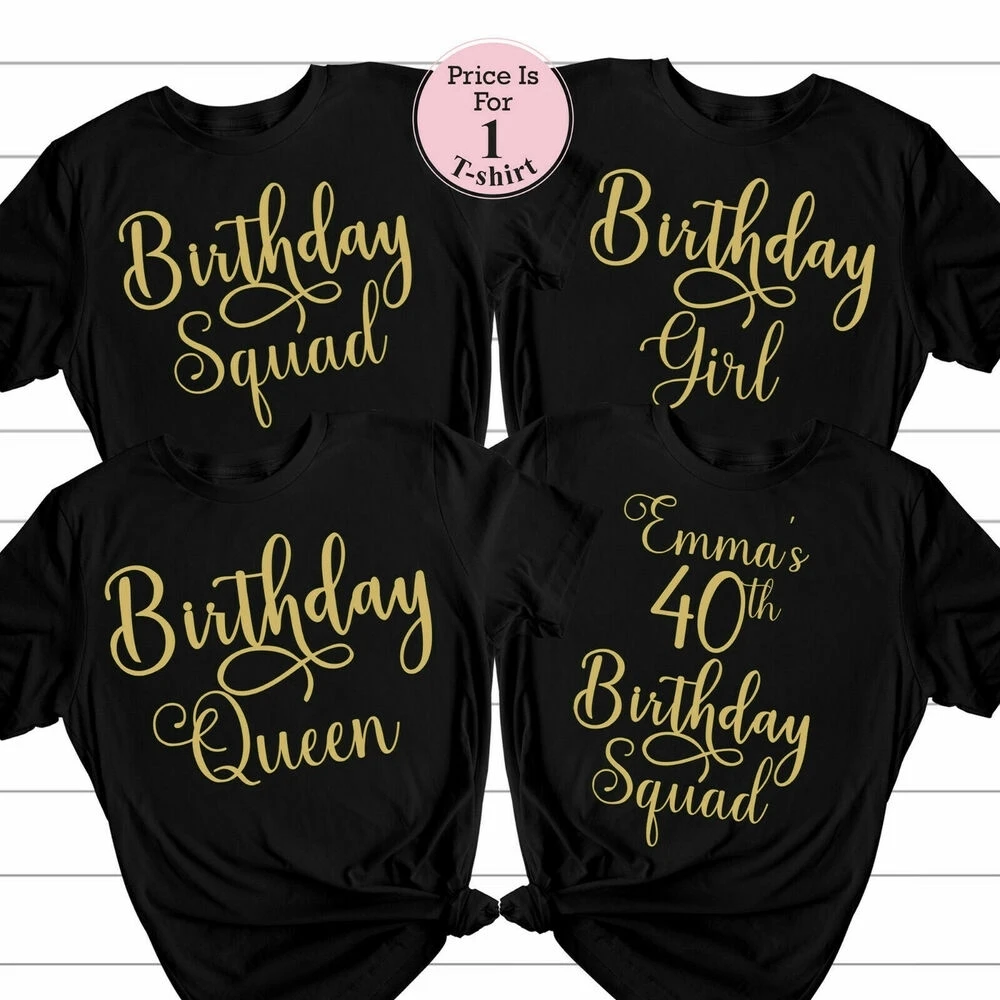 

Birthday Squad Girl Queen Shirt Birthday Tshirt, Birthday Gift TX6036