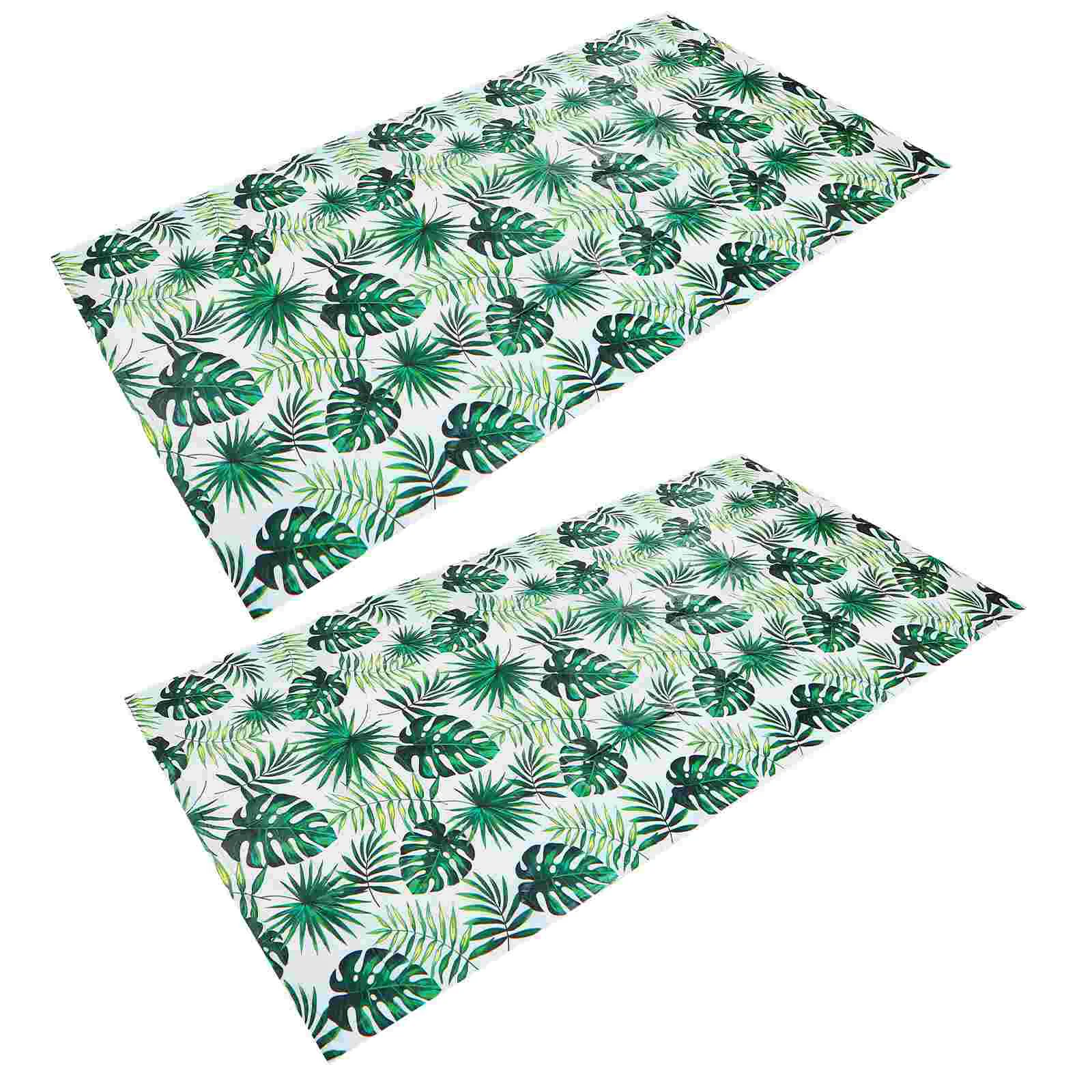 

Table Tablecloth Party Luau Hawaiian Cover Cloth Leaf Tropical Decorations Tablecloths Covers Picnic Palm Decorative Dining
