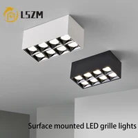 surface mounted led spotlight ac90 260v led downlight square led linear grille light anti glare for office aisle indoor lighting