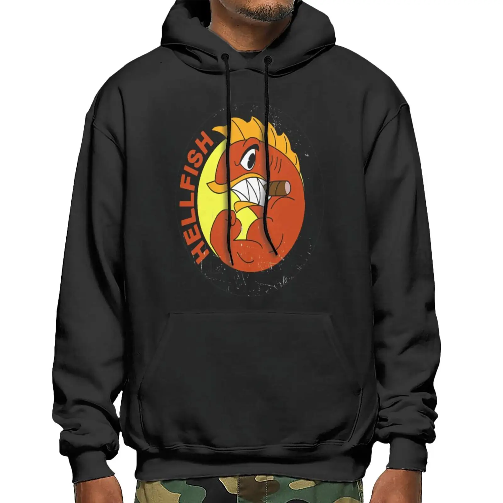 

Fighting Flying Hellfish Sport Sweatshirts Hoodies Pullover Men's Winter Jacket Clothes For Men Male Sweatshirt Sweat Oversize