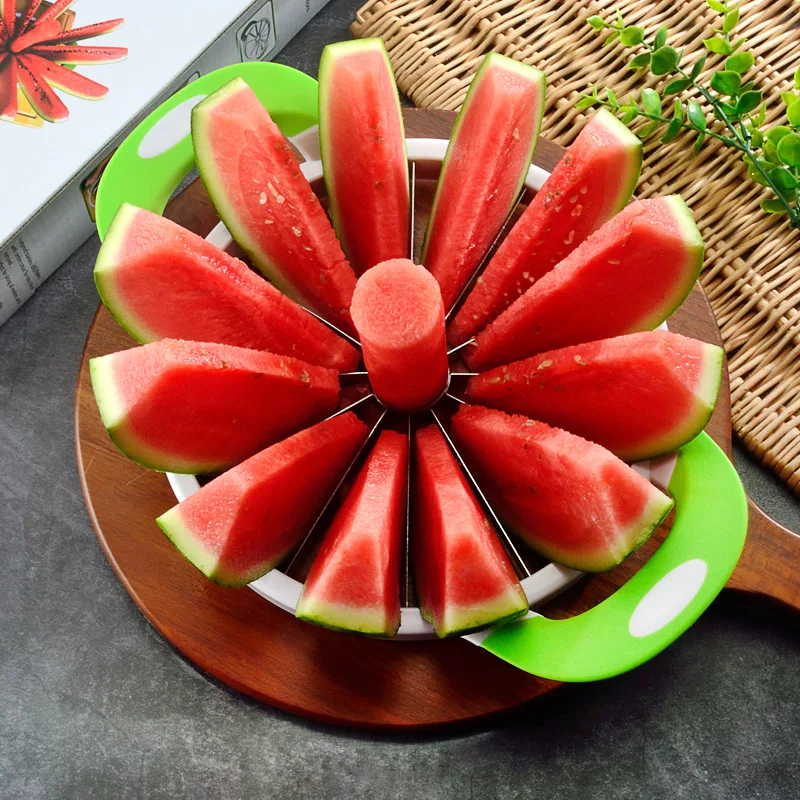 

1pc Kitchen Practical Tools Creative Watermelon Slicer Melon Cutter Knife 430 Stainless Steel Cantaloupe Fruit Cutting Slicer