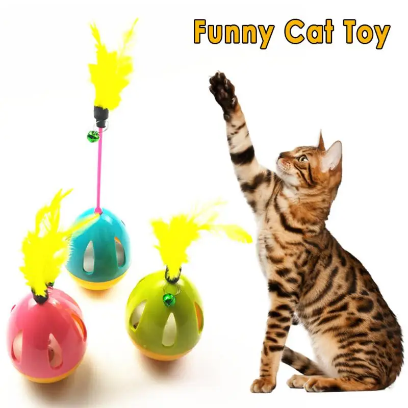 

Новая игрушка для кошек, прочная забавная игрушка для домашних животных, игрушка для развлечения кошек, любимый стакан с пером и колокольчи...