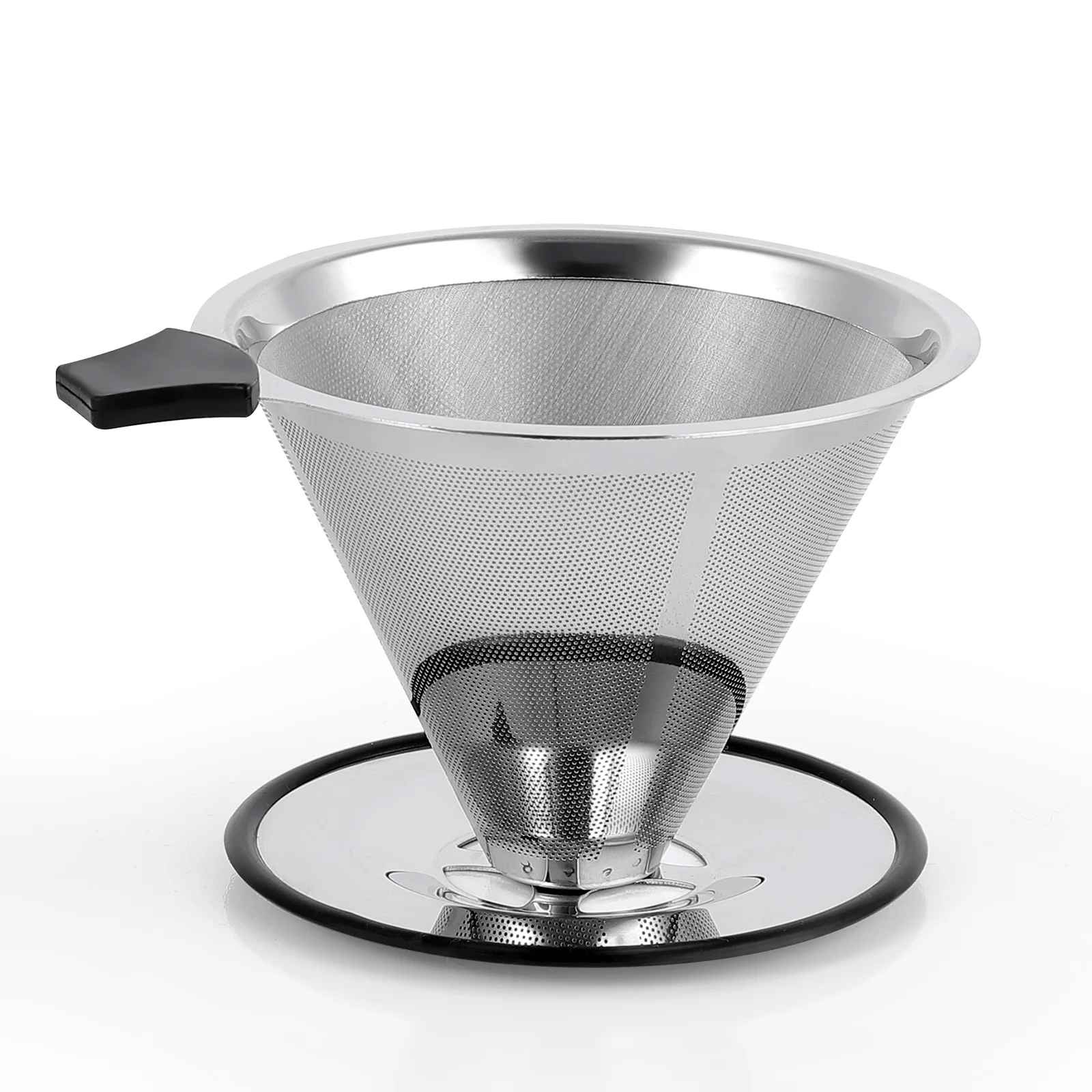 

Micromesh Drip Coffee Stainless And Dripper, Coffee Filter Steel Ultra Slow Cone Fine Filter, Paperless Reusable,
