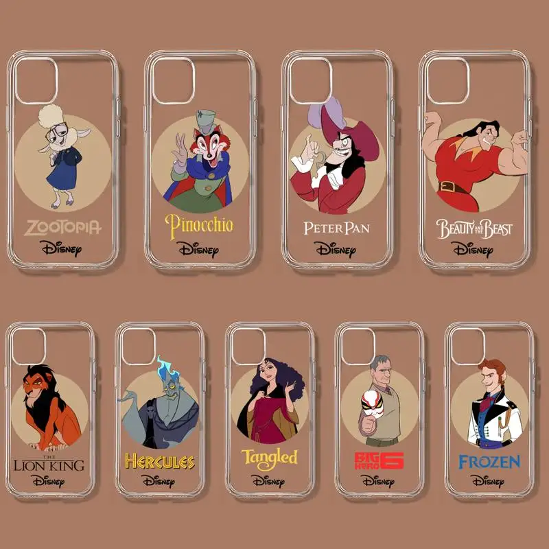 

Disney Villains Phone Case For Xiaomi10T 11 Note10 Redmi7 8 9 S Pro K40 Poco3 Transparent Shell