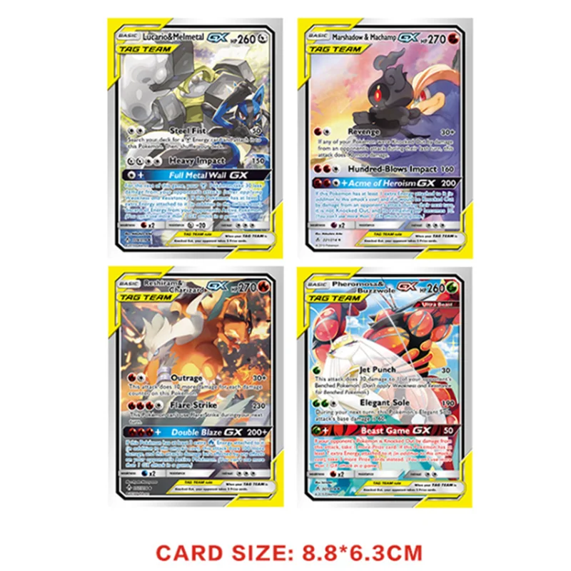 Покемон-карты чармандер Gx eteam Ate единые умы эволоки непрерывный Бонд бустер Caixa De