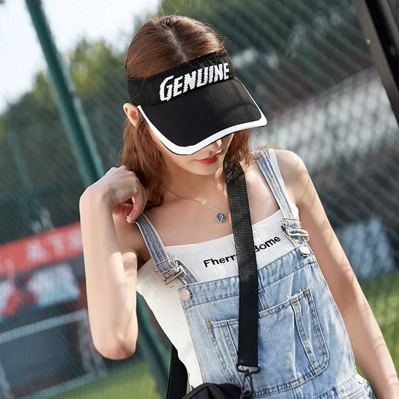 

Outdoor Summer Hollow Top Sun Hats for Women Sun Visor Caps UV Protection Quickly Dry Beach Sports Fishing Tennis Cap Ladies Hat