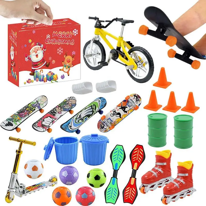 

Рождественский Декор мини пальчиковая игрушка набор Пальчиковый скейтборд набор игрушек пальчиковая доска тренировочные рождественские ...