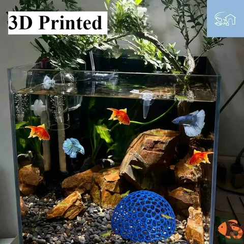 3D-печатная пещера для креветок и рыбок