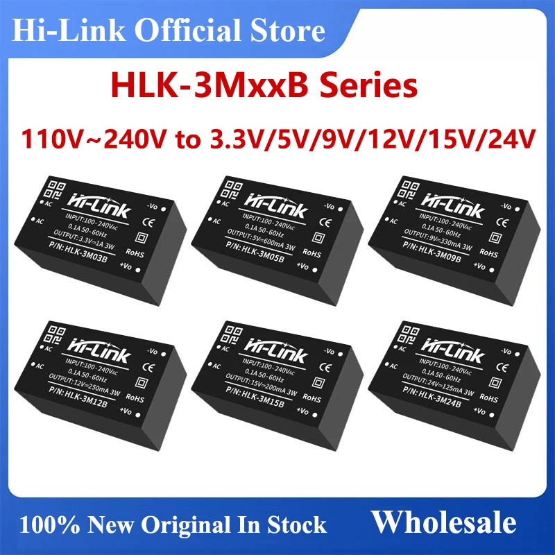 Фото Hilink 3W 5W 10W 220V 240V 5V 12V 24V AC DC преобразователь HLK-PM01 Новый оригинальный модуль питания PM12 3M05B 3M05C 3M12C 5M05 10M05 №3