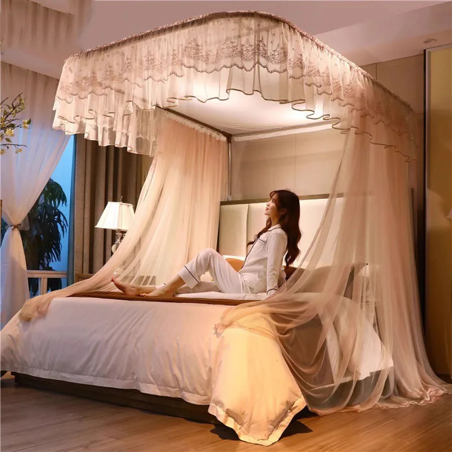 

Складная подставка для кровати с москитной сеткой, легкая защита от комаров, сетка для защиты от гвоздей, французская занавеска, декор комнаты Zanzariera