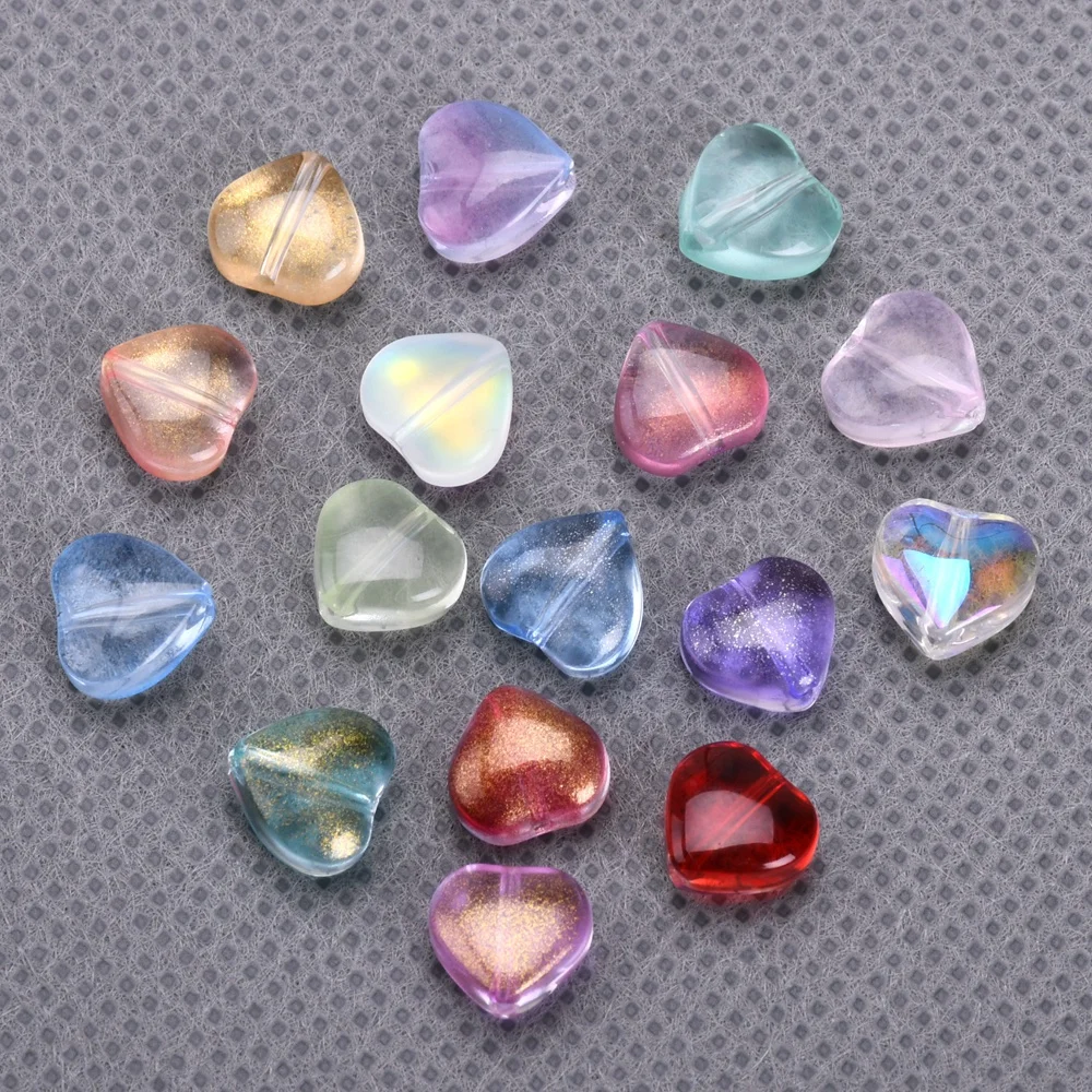 20 шт., бусины в форме сердца, 8 мм | AliExpress
