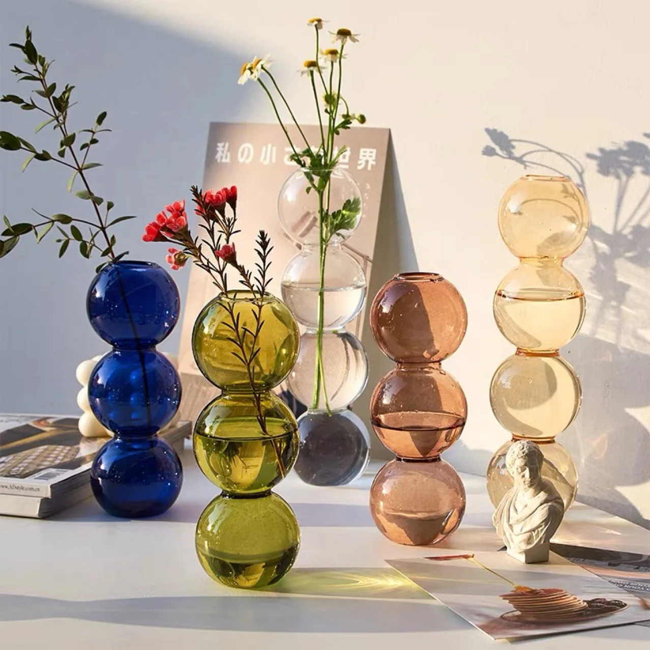 

Creative shaped glass bubble vase Floral Arrangement INS Home Decoration Vase Decoration Creatitive Gift Home Decor