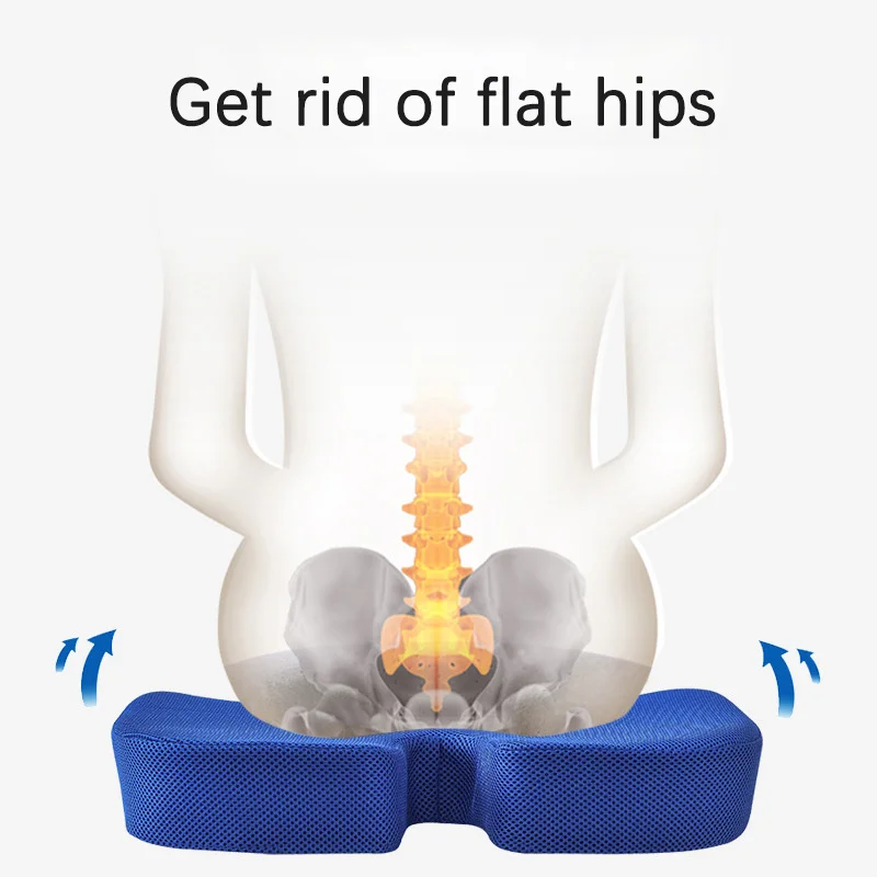 

Memory Foam Coccyx Seat Gel Cushion Pad Cotton Hip Cushion For Chair Hemorrhoid U-shaped Slow Rebound Office Massage Mat