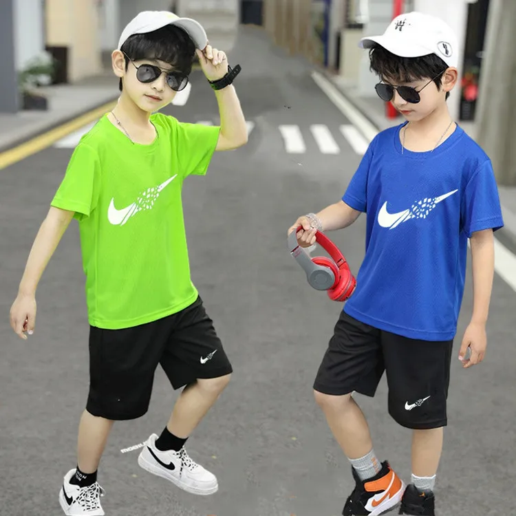 Boys Summer Suits Handsome Short-Sleeved Kids Quick-Drying Sports Suit Children's Sportswear Casual Middle-Aged Children images - 6
