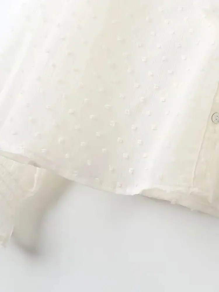 Женская шифоновая блузка с оборками однобортная винтажная во французском стиле