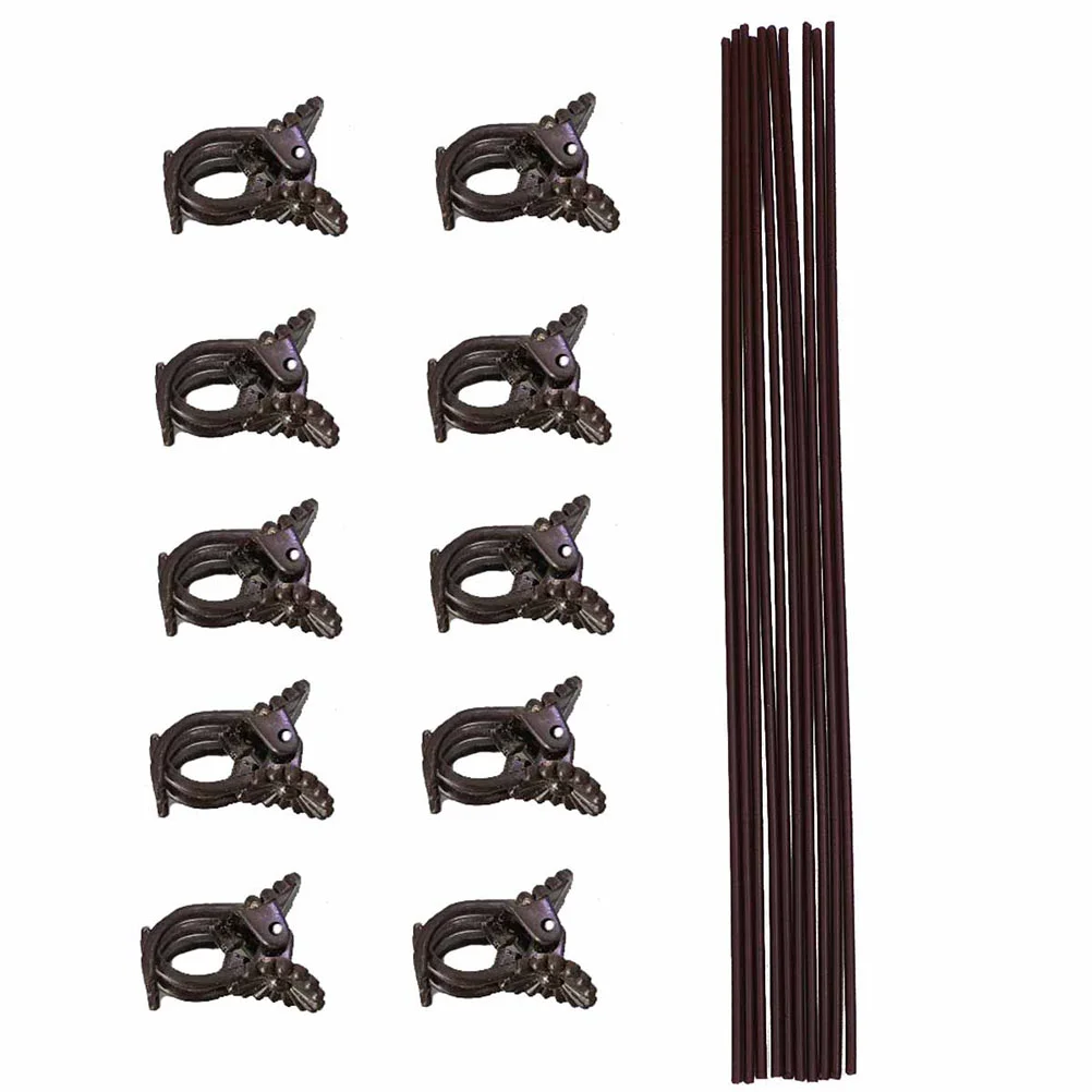 

Clips Support Garden Orchid Flower Clip Climbing Fixing Trellis Stakes Gardening Fixed Pot Set Stem Iron Clamps Ties Vine Metal