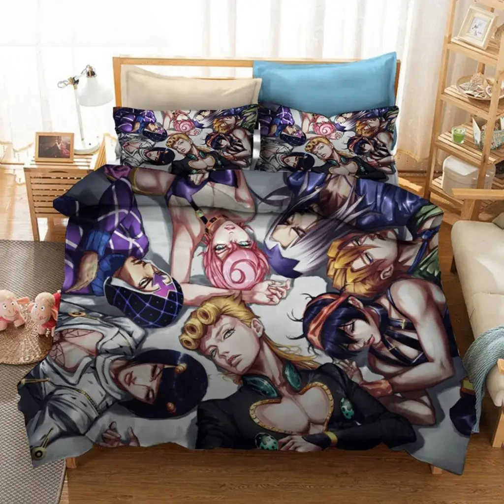 Аниме JoJo Bizarre Adventure Jotaro Kujo комплект постельного белья для мальчиков и девочек Twin Queen Size пододеяльник наволочка кровать для детей и взрослых (art.: 3920ced4e0da3) - 3920ced4e0da3