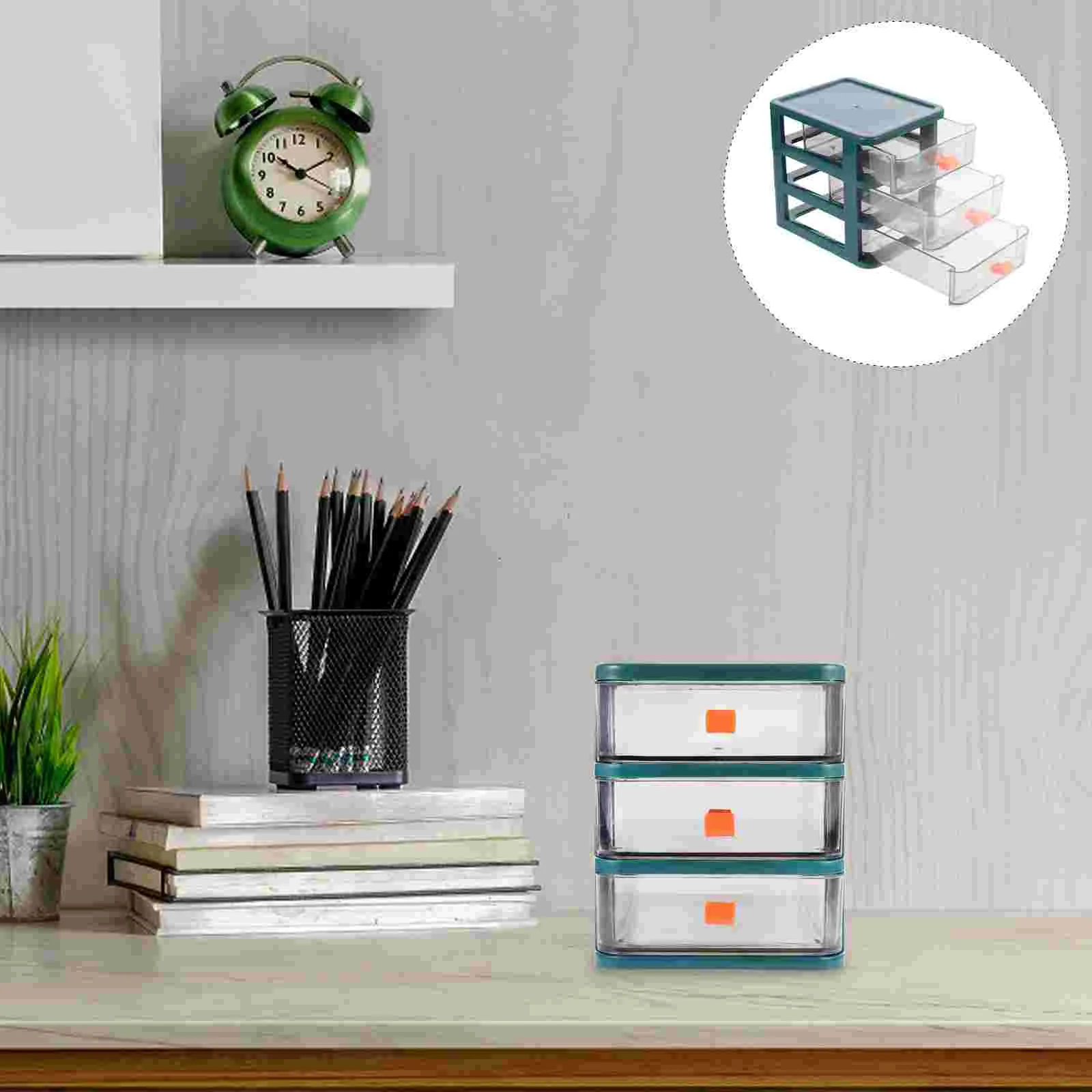 

Storage Drawer Organizer Boxdrawers Desktop Small Sundries3 Desk Transparent Mini Containerstackable Clear Multilayer Cabinet