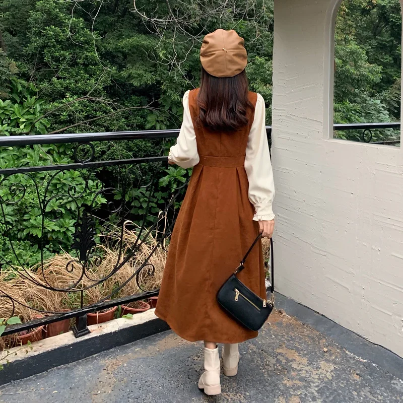 Женское зимнее милое платье-трапеция с длинным рукавом и бантом | Женская одежда