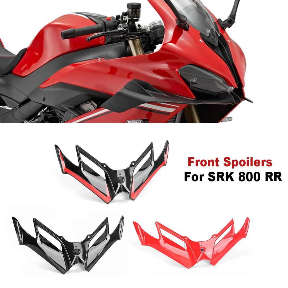 Фото Для QJMotor SRK 800RR крыло мотоцикла, передний спойлер, стабилизатор, декоративный обтекатель, воздушный дефлектор крылышка №1