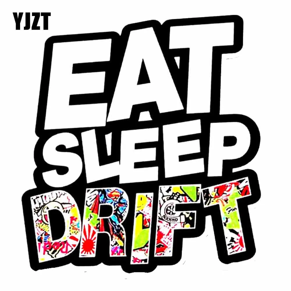 Модная Светоотражающая наклейка YJZT 9,8 см * 11,8 см с рисунком съедобного сна и дрифта, декоративная наклейка из ПВХ 13-0355