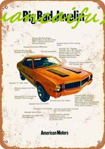 Металлический знак SJKY — Большой плохой Javelin 1969. репродукция винтажного вида.