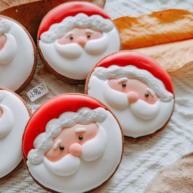 

Cute Snowman Christmas Tree Sandwich Cookie Mold Cutters Cutter Cookie Christmas Santa Claus Cake Decorating Moulds Tools