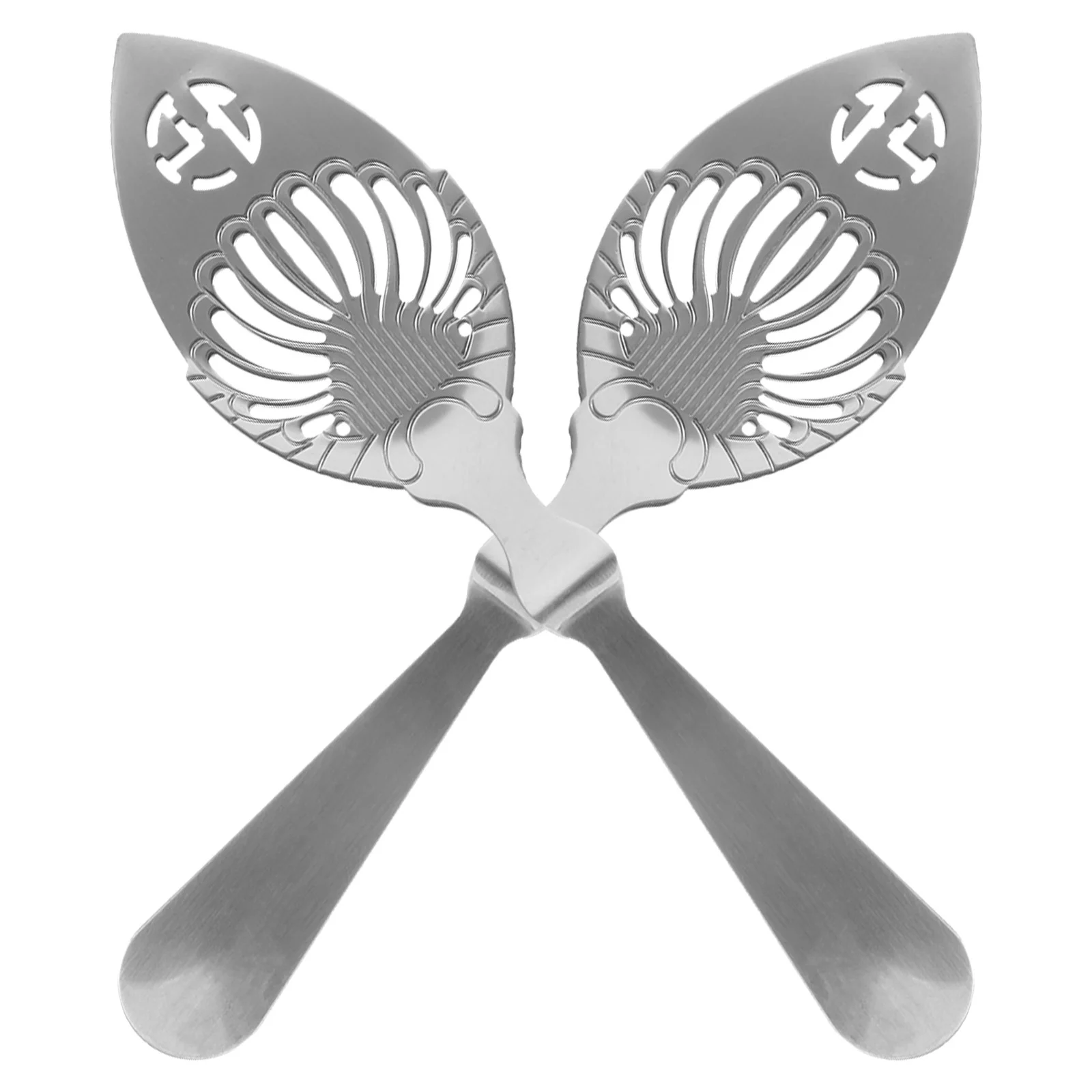 

2pcs Bitter Scoop Absinthe Spoons Hollowed Out Spoons Elegant Cocktail Bar Utensils