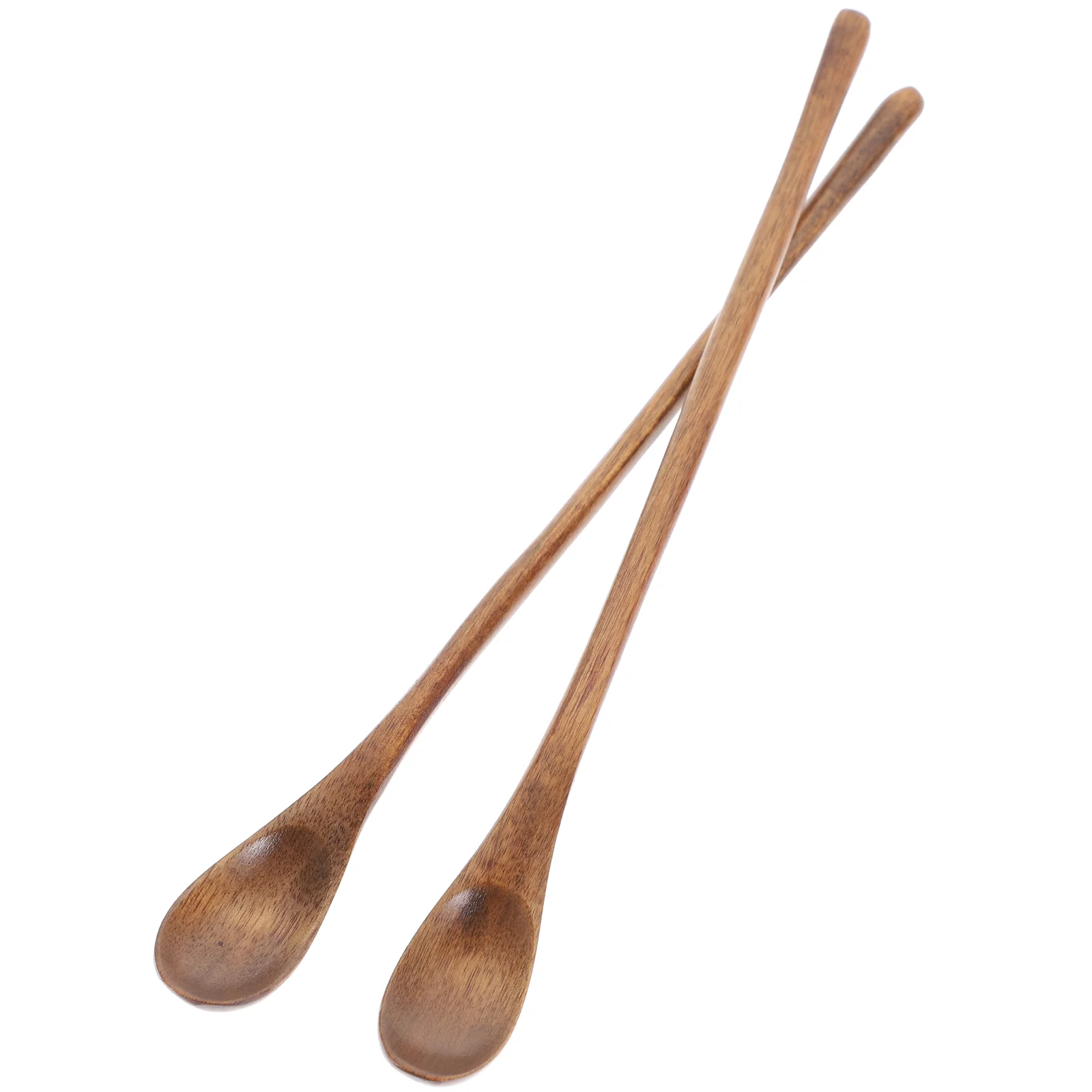 

2 PCS Stirrers Mixed Drinks Chocolate Spoon Dinnerware Spoons Ice Cream Wood Soup Spoon Wooden Tea Stirrer Tableware