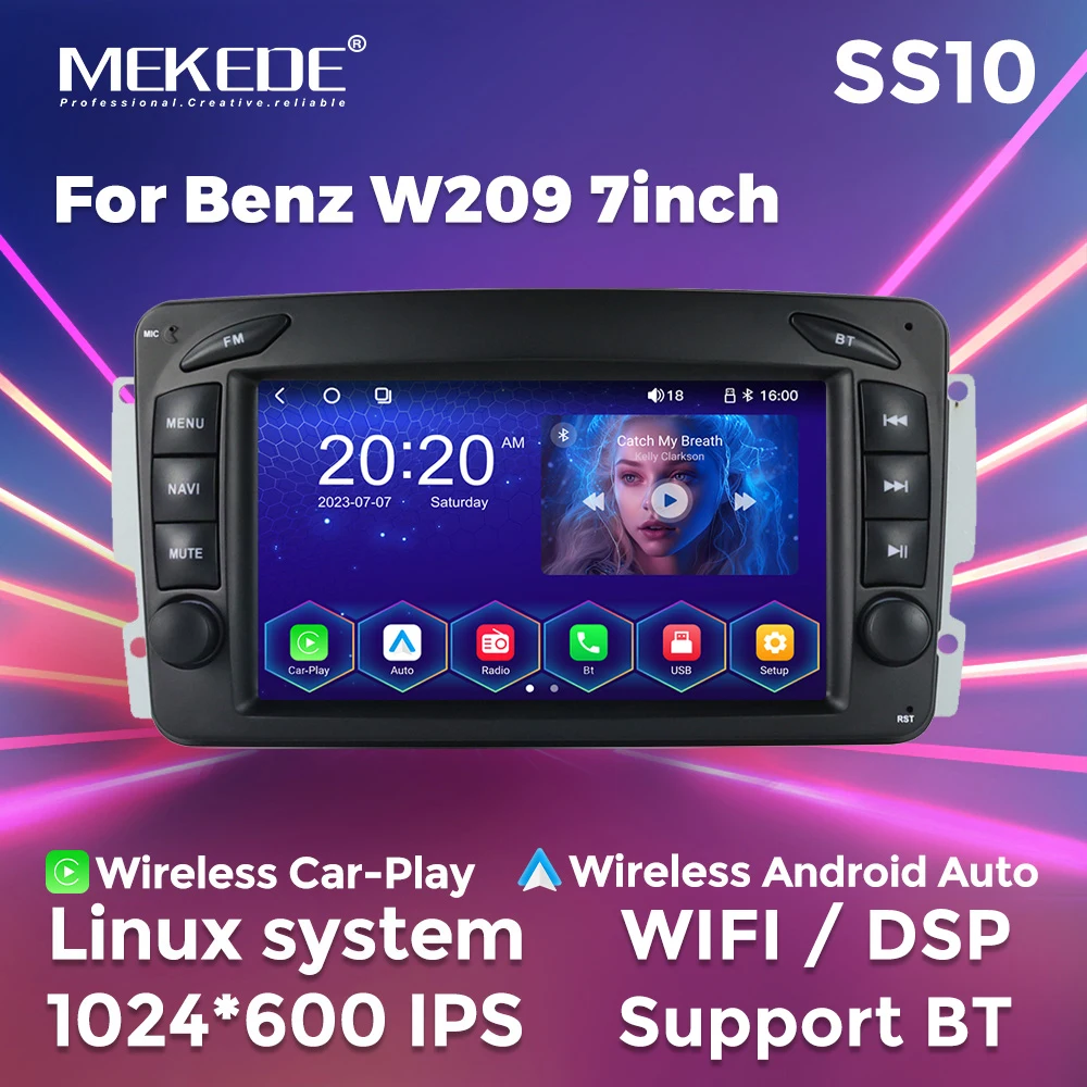 7-дюймовый Автомобильный Мультимедийный Плеер Для Mercedes Benz CLK W209 W203 W463 W208 —
