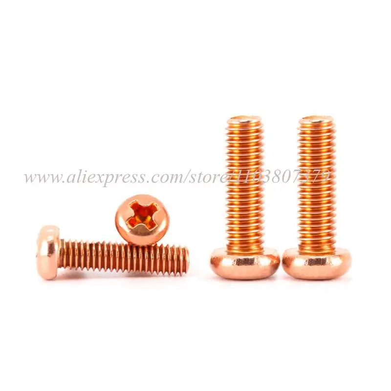 

M3 M4 M5 M6 Медный крестообразный винт с круглой головкой/проводящий болт