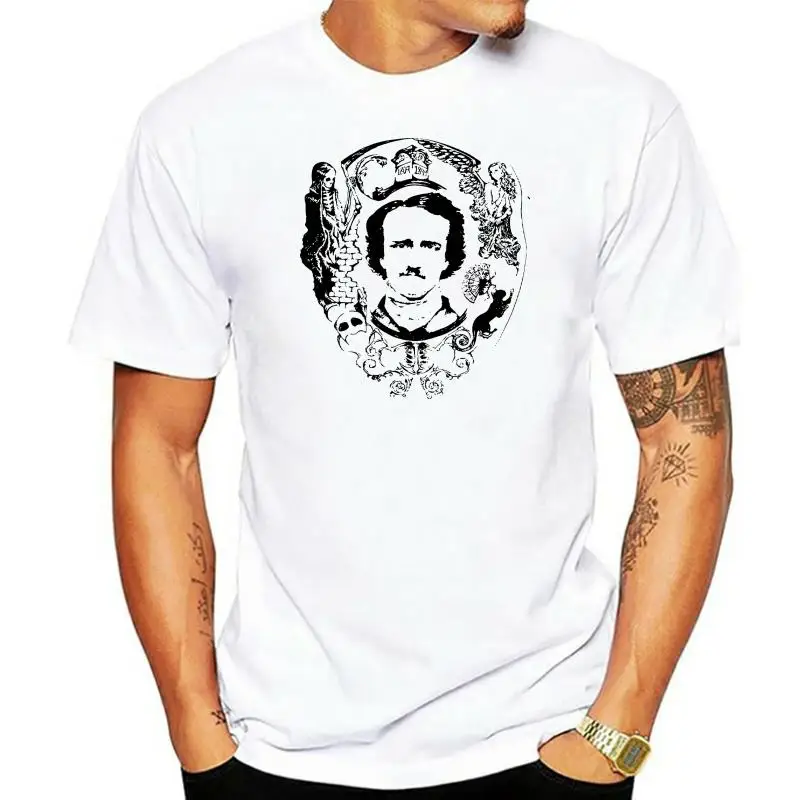 

Edgar Allan Poe Graphic T-Shirt, Premium Cotton Tee, Men'S All Sizes Summer Tee Shirt