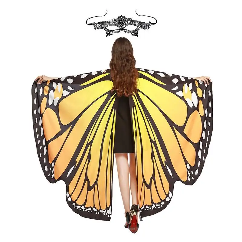 

Butterfly Shawl Costumes Halloween Women Costume Ladies Cape Soft Polyester With Antenna Headband For Party Festivals Carnival