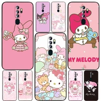 melody cute cartoon art for oppo reno7 6 5 4 2 z lite pro plus se 4g 5g black soft tpu shockproof silicone cover phone case
