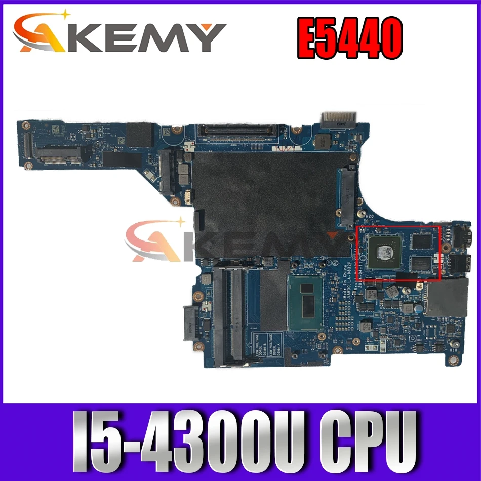 

Материнская плата для ноутбука Latitude E5440 CN-08XGRY 08XGRY 8XGRY VAW30 LA-9832P с SR1ED I5-4300U CPU DDR3L работает хорошо