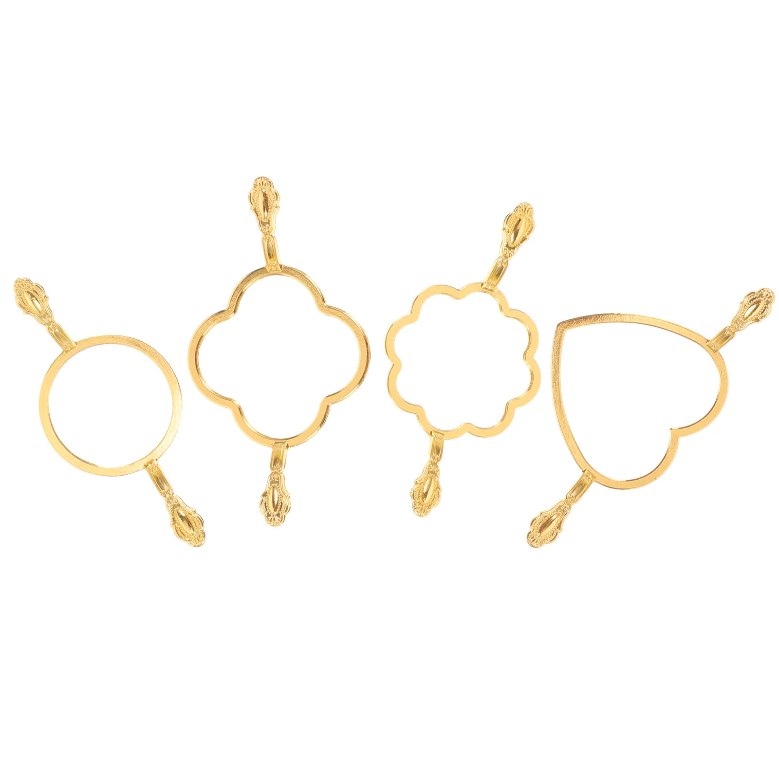 

4 Pcs Seal Wax Mold Wedding Ceremony Decorations Stamp Molds Crafts Round Metal