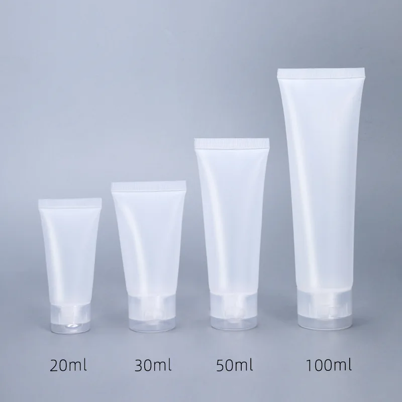 

50Pcs 15ml-100ml Empty Plastic Frosted Soft Tubes Refillable Containers Cosmetic Vials For Cream Lipstick Lotion Shampoo