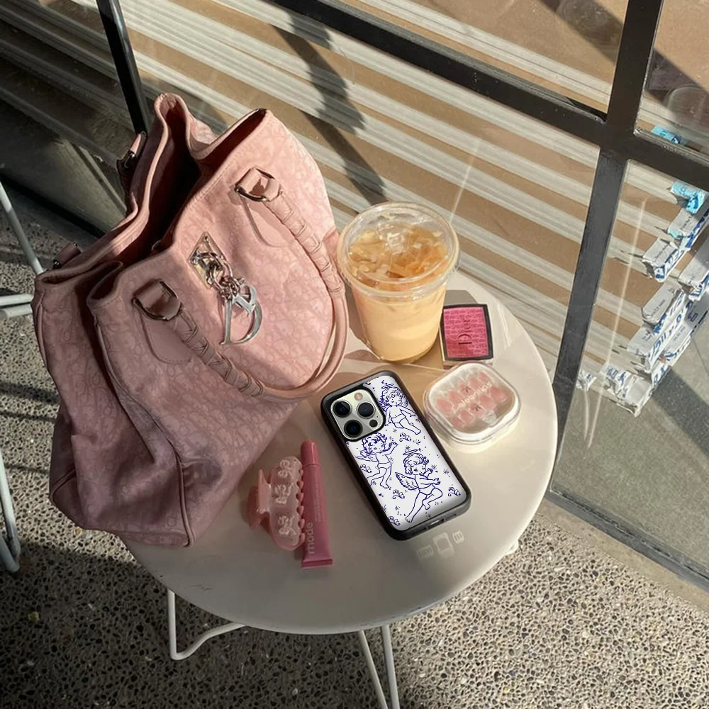Чехол для телефона Cherubs IPhone 11 12 13 14 15 Plus Pro Max зеркальный акриловый чехол